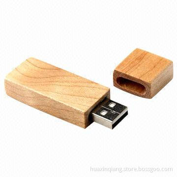 USB Drive, Wood Material, 128MB-64GB Capacities, Color Custom, Logo Design, USB2.0/3.0